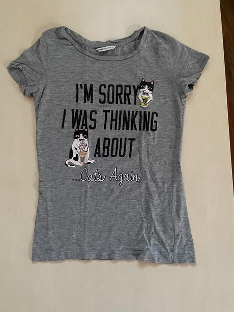 Triko s kočkou, vel s, cropp, s