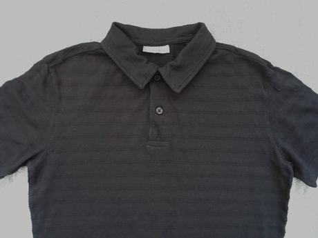 Černé tričko triko s límečkem polo, 146