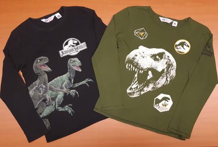 2 pack chlapecké triko jurský park h&m 134/140, h&m,134