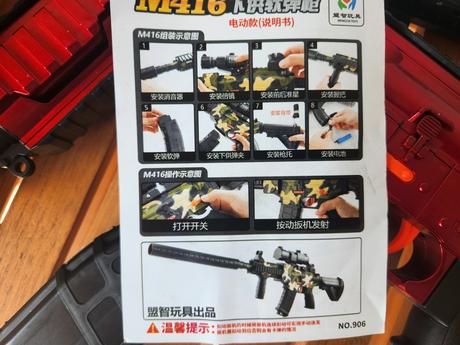 Dětská pistole m416 puška na měkké náboje,