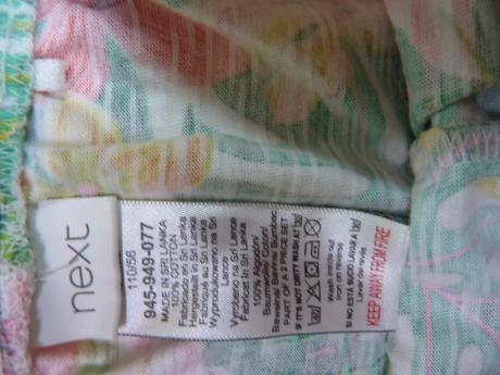 Bavlněné kraťase vel. 5 let, next,110