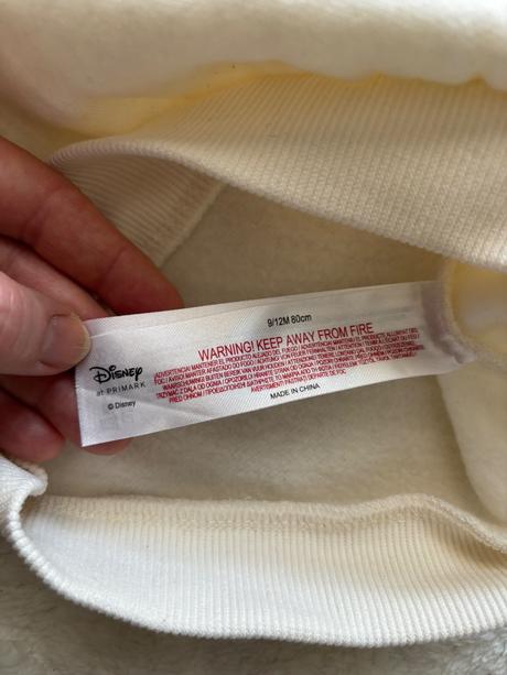 Mikina krémové barvy - v.9/12 měs. zn. disney, disney,80