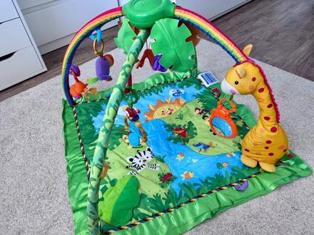 Fisher price rainforest hrací deka s hrazdičkou,