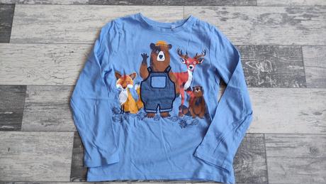 Triko dl.rukáv pro kluka lesní zvířátka, c&a,128