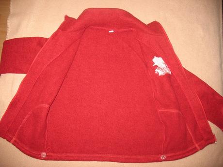 Červená teplá mikina na zip, 122