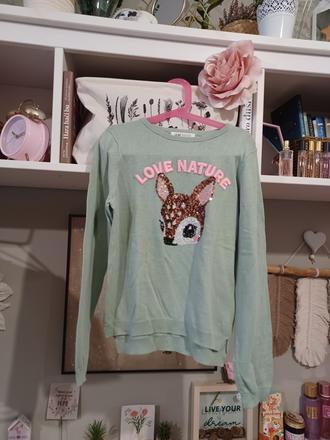 Mint svetr se srnečkou h&m 134/140, h&m,140
