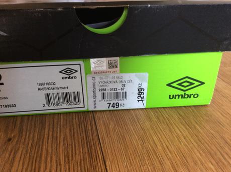 Jarní-podzimní vyteplené tenisky -boty, umbro,32