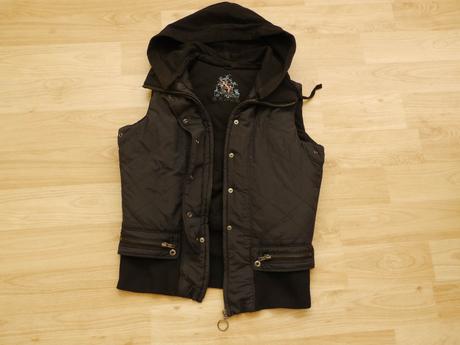 Vyteplena vesta s bavlnenou kapucou tcm 36/38, tcm,36