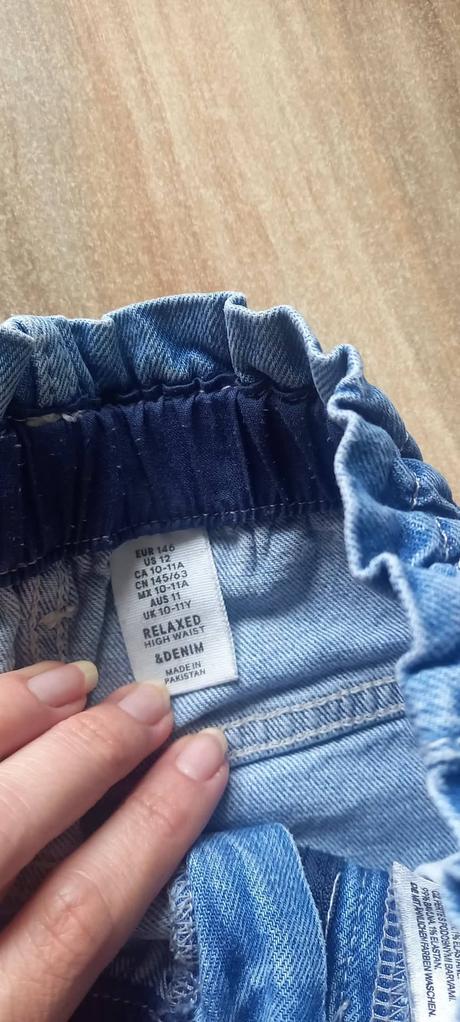 Rifle comfort stretch relaxed fit high jeans, h&m,146