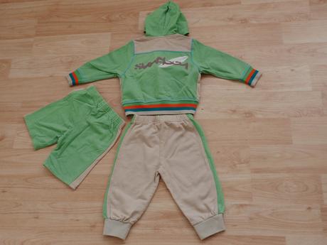 Set - teplakove kratasy, teplaky a bundicka, 74