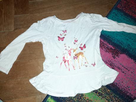 Bílé tričko s obrázkem jelínci, srnky, 80