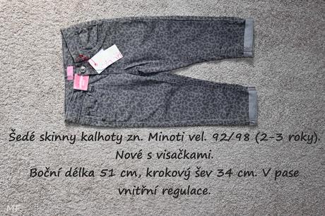Nové letní kalhoty zn. minoti vel. 92/98 leopard, minoti,92