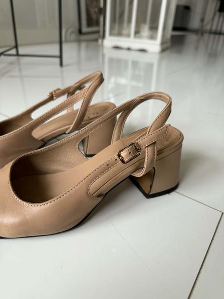 Kožené lodičky s otevřenou patou, wojas,37