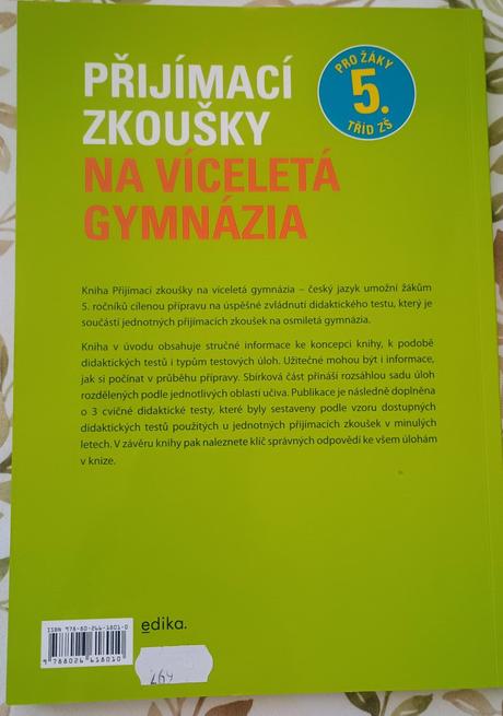 Sbírka úloh-přijímací zkoušky na 8-leta gymnázia, 