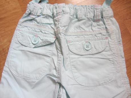 Tenké, letní roll-up kalhoty, tyrkysovobleděmodré, cherokee,98