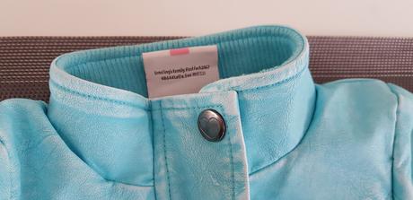 Dětská luxusní kožená tyrkysová bunda topo mini 80, topomini,80