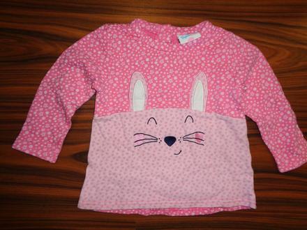 Krásná kytičkovaná mikina se zajíčkem, topomini,92