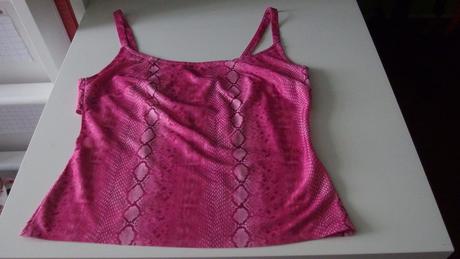 Růžový top s ramínky, s