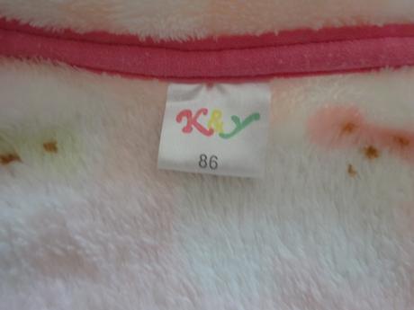 Fleesová mikina na zip, vel. 86, k&y,86