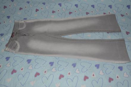 158 elastické šedé džíny, rifle, 158