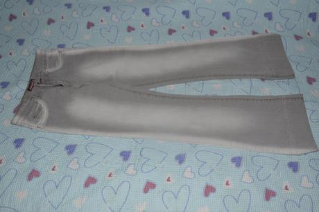 158 elastické šedé džíny, rifle, 158