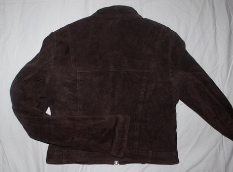 Vb154. hnědá semišová bunda, střih džisky, vel.38, orsay,38