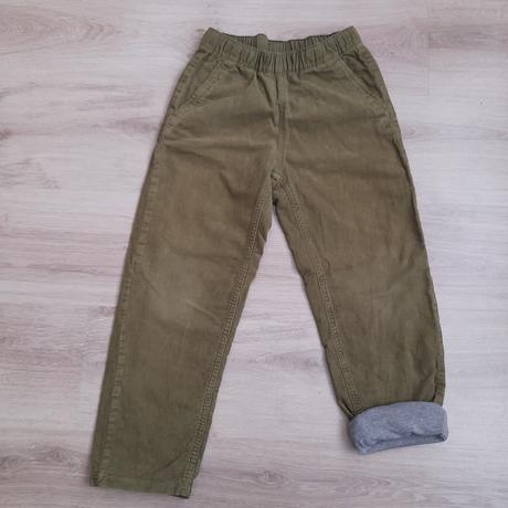 Zateplené manšestrové kalhoty, vel. 128, zn. h&m, h&m,128