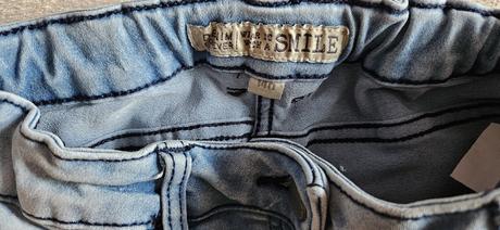 Dívčí džínové kraťasy pod kolena, vel.140, denim, denim,140