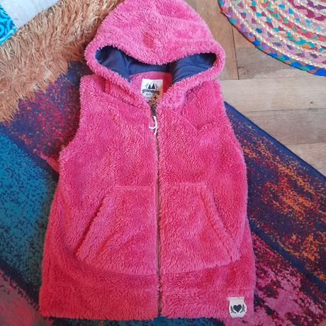 Chlupatka vesta růžová s kapuckou na holku, cherokee,134