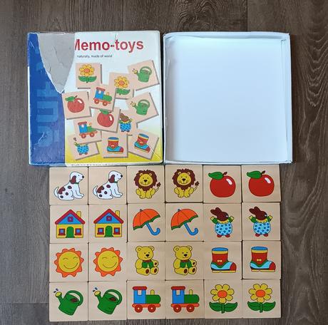2xdřevěné domino,1x dětské dřevěné pexeso,