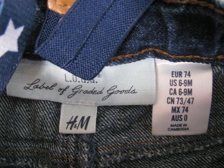 Frajerské džínové kraťasy s kšandami h&m, h&m,74
