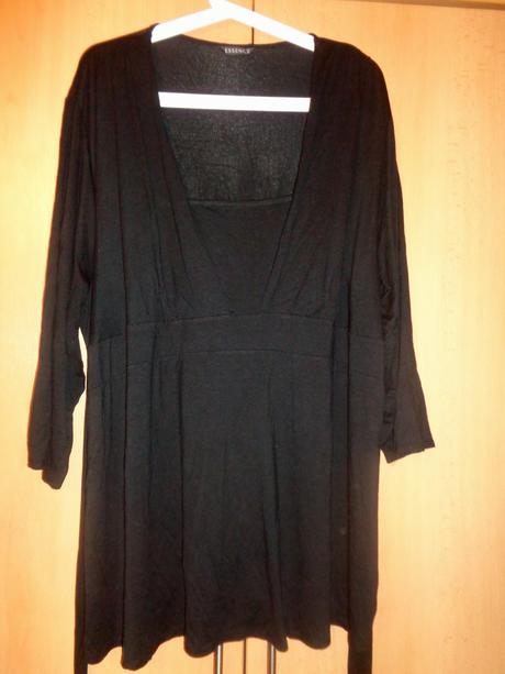 Luxusní černá tunika 6xl, essence,5xl