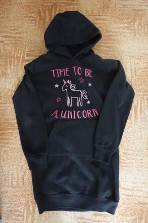 Dívčí teplákové šaty s jednorožcem 146-152, kik,146