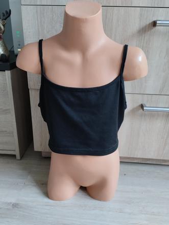 Dívčí černý crop top, xs