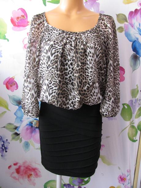 Luxusní dámské mini šaty s leopardím vzorem, 34