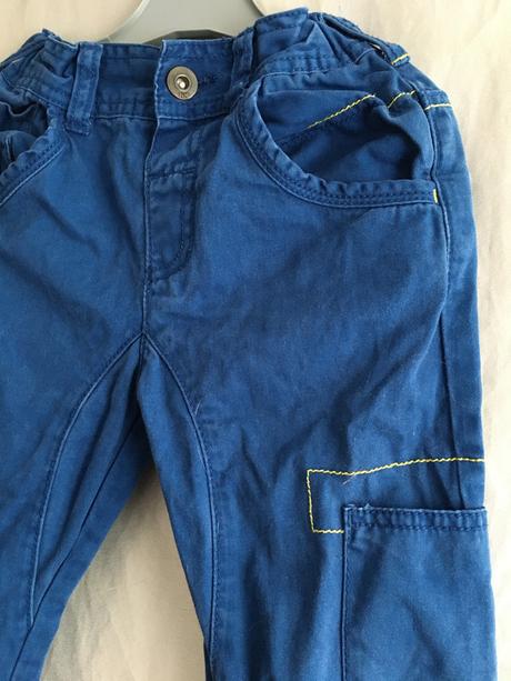 Vel. 98 plátěné kalhoty s regulací, 98