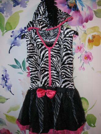 Karnevalový kostým-šaty zebra,