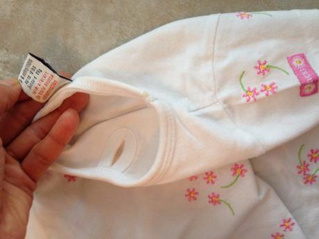 Bílé tričko bavlna next kytičky 3-6měs, 8 kg holka, next,62