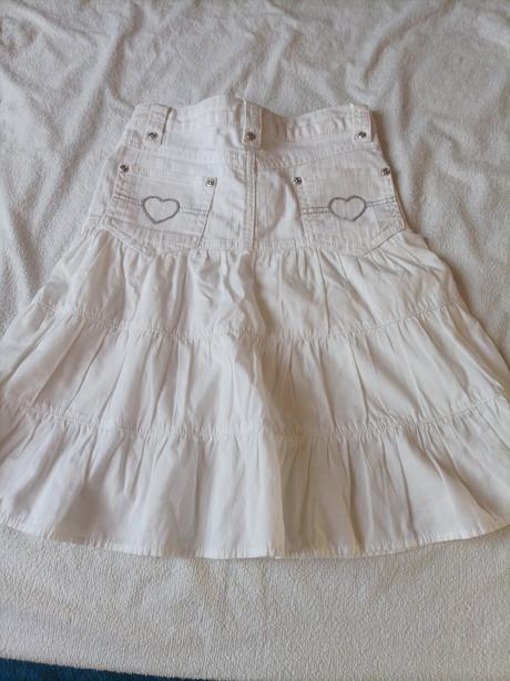 Bílá sukýnka, c&a,140