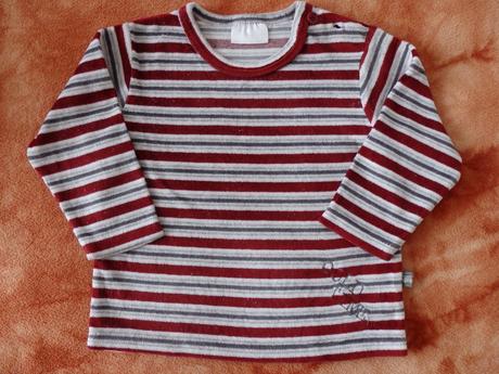 Pruhovaná flísová mikinka, 86