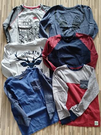 Trička dlouhý rukáv, h&m,146