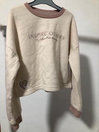 Smetanová crop top mikina, 128