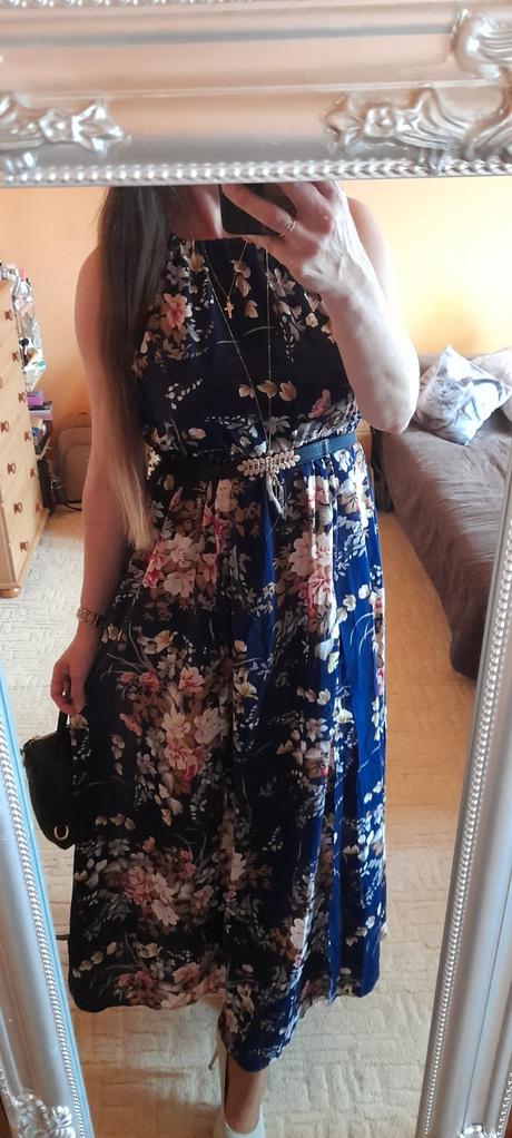 Shein květinové dlouhé šaty, l