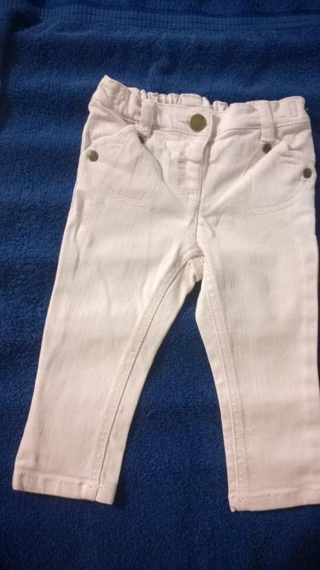 Krásné slim růžové rifle, next, vel. 80, top stav, next,80