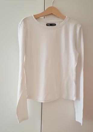 Bílé tričko s dlouhým rukávem- jako nové, sinsay,xs