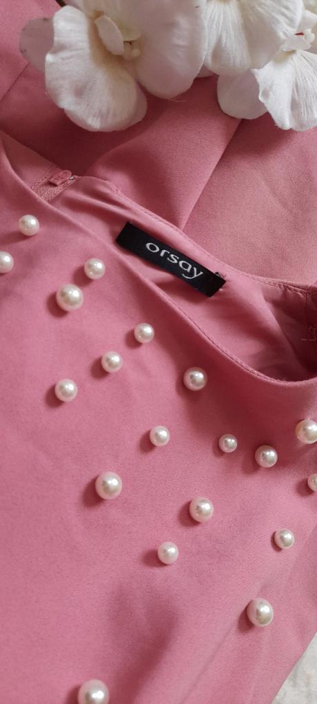 Společenské krátké šaty s perličkami, orsay,36