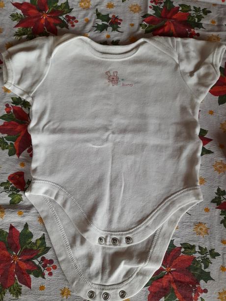Bílé body,bodýčko tesco králíček bunny, tesco,68