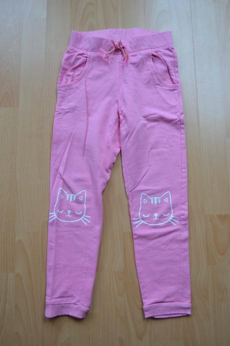 Tenké tepláky s kočičkou, h&m,122