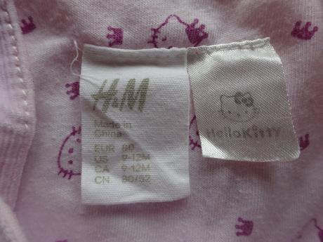 Manšestrové lacláče hello kitty, vel. 80, h&m,80