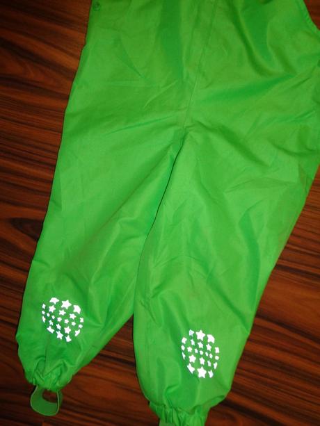 Šusťákové svítivě zelené nepromokavé kalhoty 86/92, kids,86